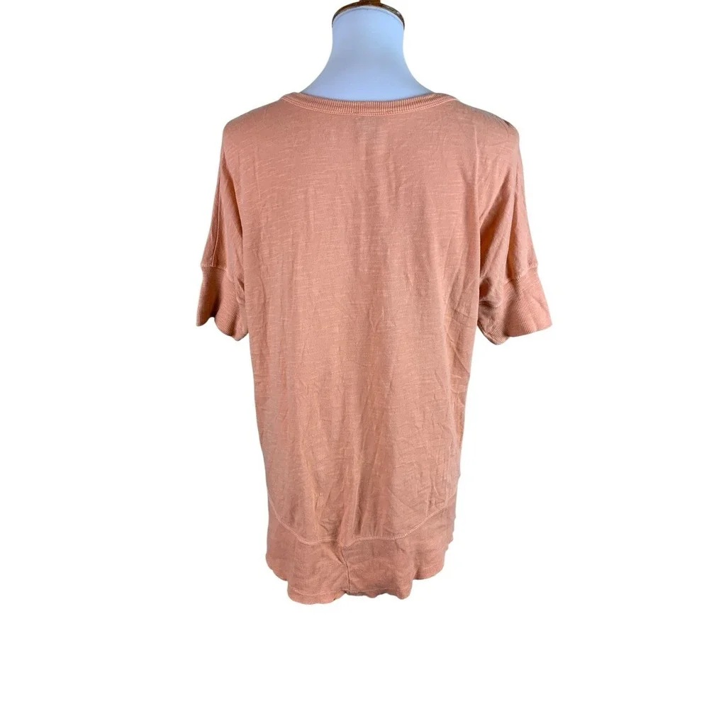 Sundance Peach Slub Knit‎ Tunic Top Small Boho Cottagecore Casual Lightweight